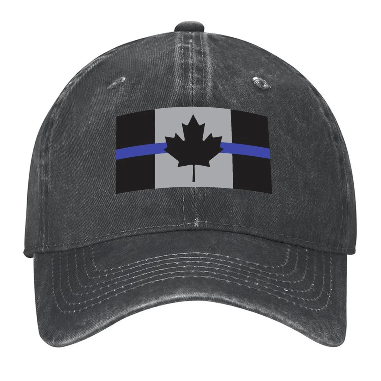 

Canada Subdued Flag Blue Line Baseball Cap Hat Baseball Cap Wild Ball Hat Hat men Mountaineering Female Men's