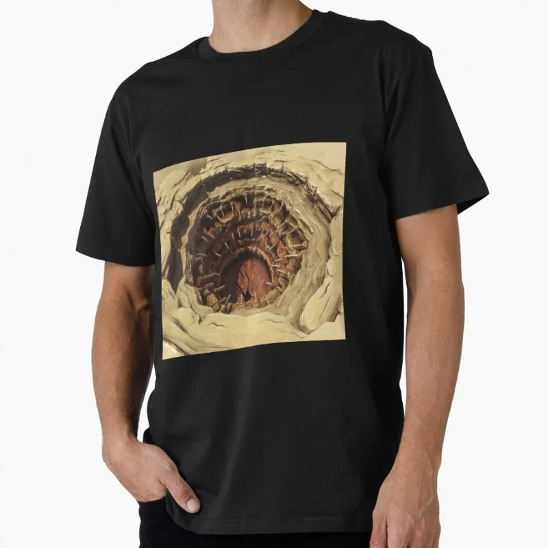 

The Sarlacc Pit SandWorm Dune Vintage Sci fi Gift T shirt for man Large size Tops Retro movie Graphic Print Clothes