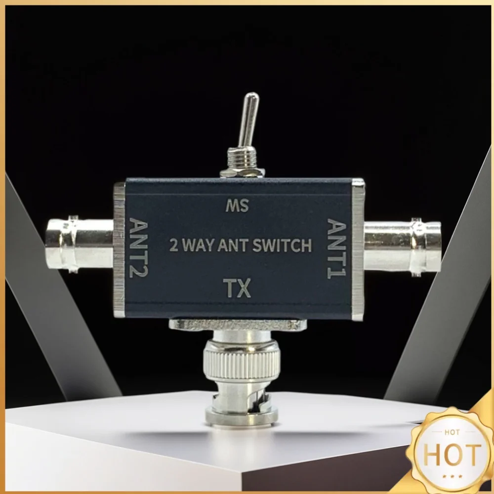 2 Way CB/HAM Antenna Coax Switches SO239/BNC Connector 100W 0-50MHz 1 Input & 2 Outputs with OFF/Ground Protection