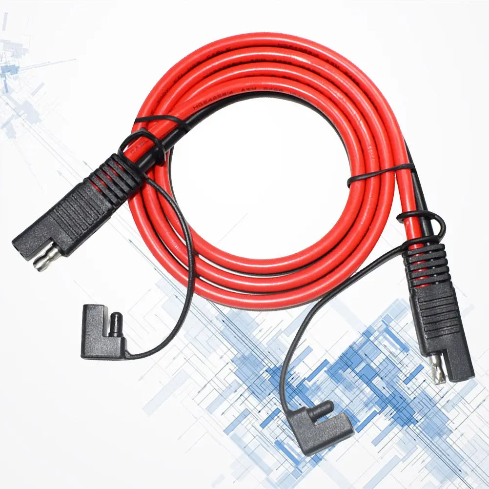 Full Copper Dual Head Sae Extension Cable Injection Molding High Current Low Loss Quick Disconnect Male Female Connector Wire