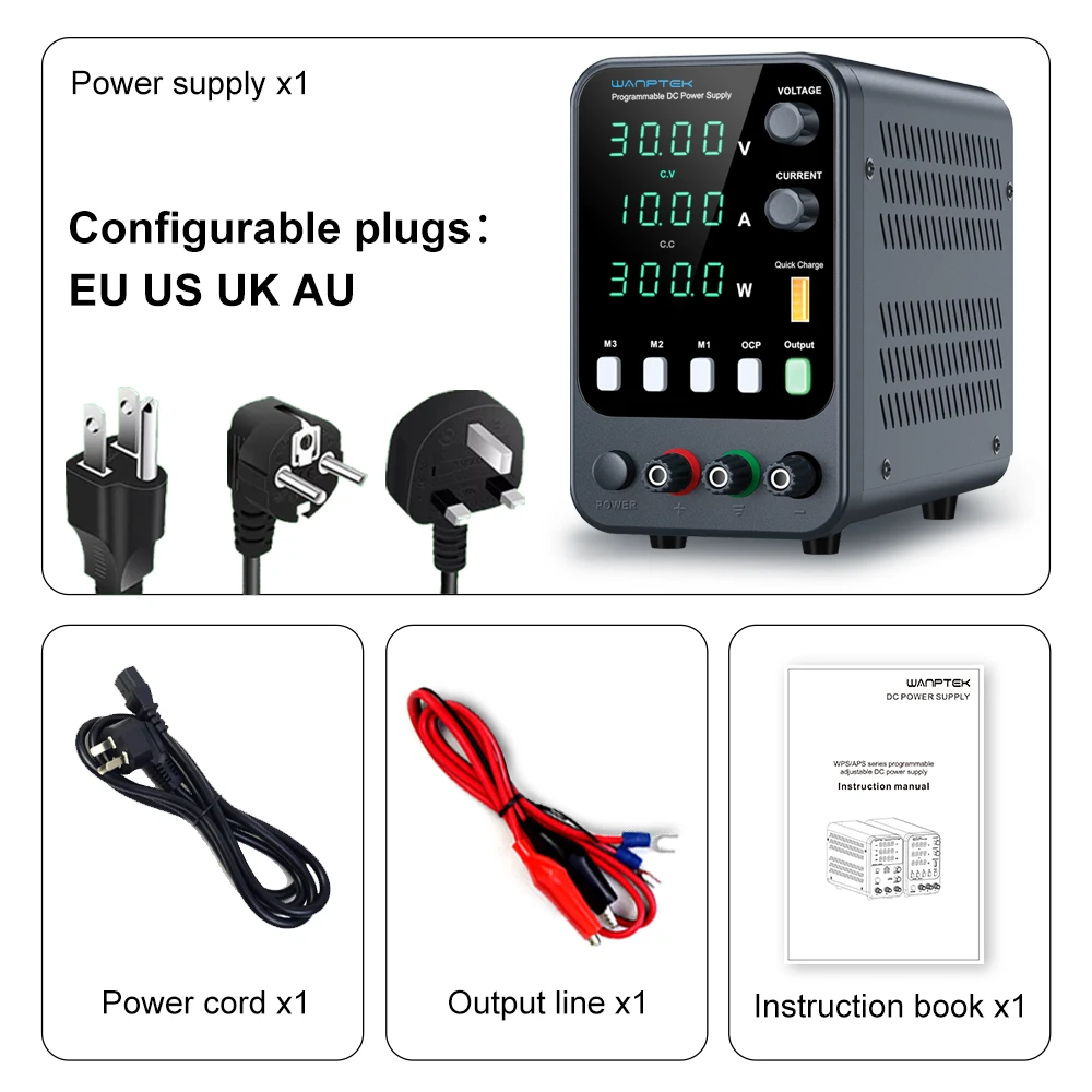 Imagem -06 - Fonte de Alimentação dc Ajustável com Display Led Carregamento Rápido 3-grupo de Memória Ajuste do Codificador 5v 3.6a Usb dc