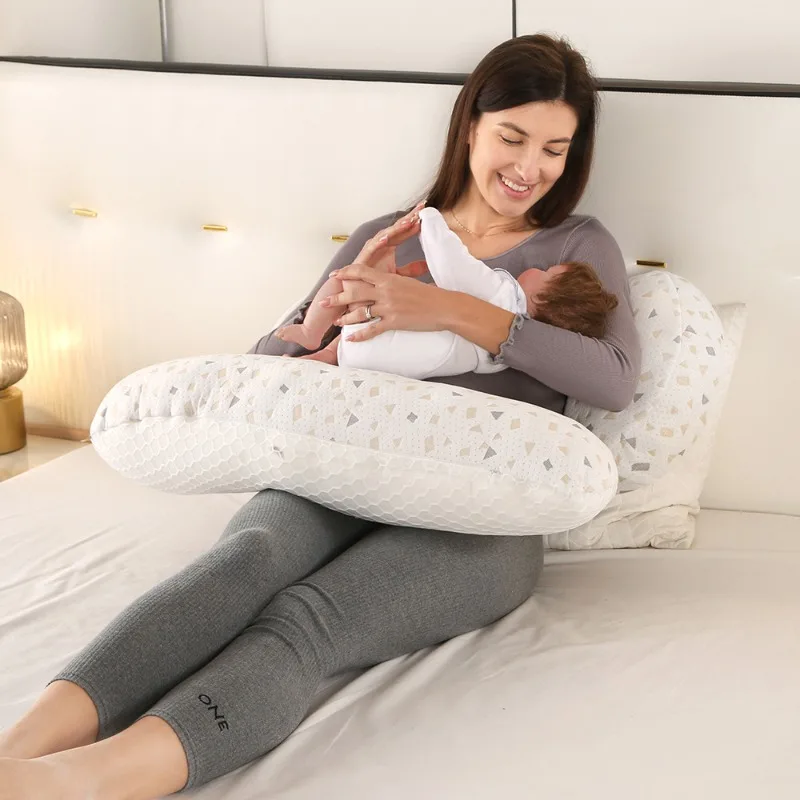 임산부를 위한 4-in-1 임신 베개, 모유 수유 쿠션, 임산부 측면 수면 베개, 등받이용 임신 베개