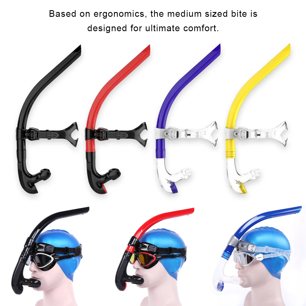 Tubo di respirazione per snorkeling in Silicone con testa anteriore bocchino per addestramento professionale attrezzatura subacquea accessorio per immersioni per