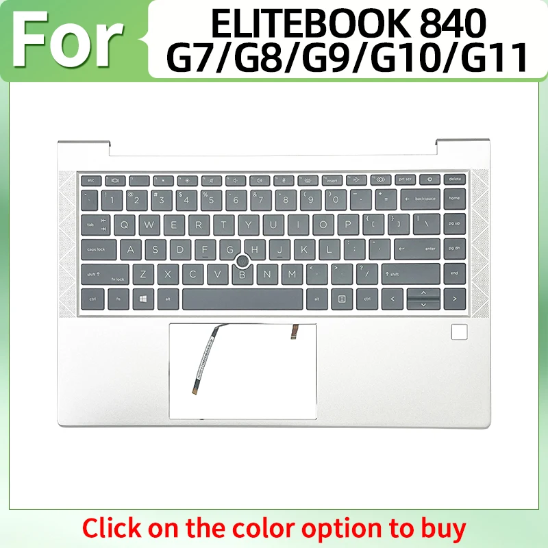 

Серебристый новый сменный чехол для EliteBook 840 G7/G8/G9/G10/G11, чехол для ноутбука с подсветкой, клавиатура США