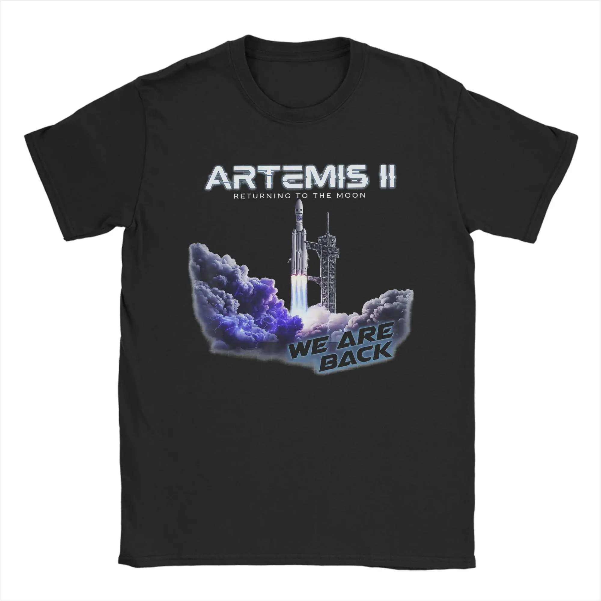 Artemis Space Exploration T Shirt  Fashion T-Shirts Short Sleeves Y2K Retro Tshirt Summer Cotton Plus Size Clothing