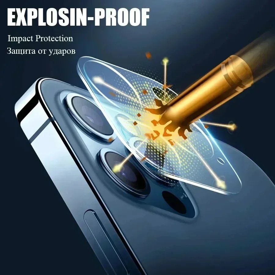 아이폰 14, 13, 12, 11 프로 맥스, 14 플러스, 13 미니, 12 미니, 14pro, 13pro 용 카메라 유리, 풀 커버 렌즈 보호 스크린 보호대, 2 개