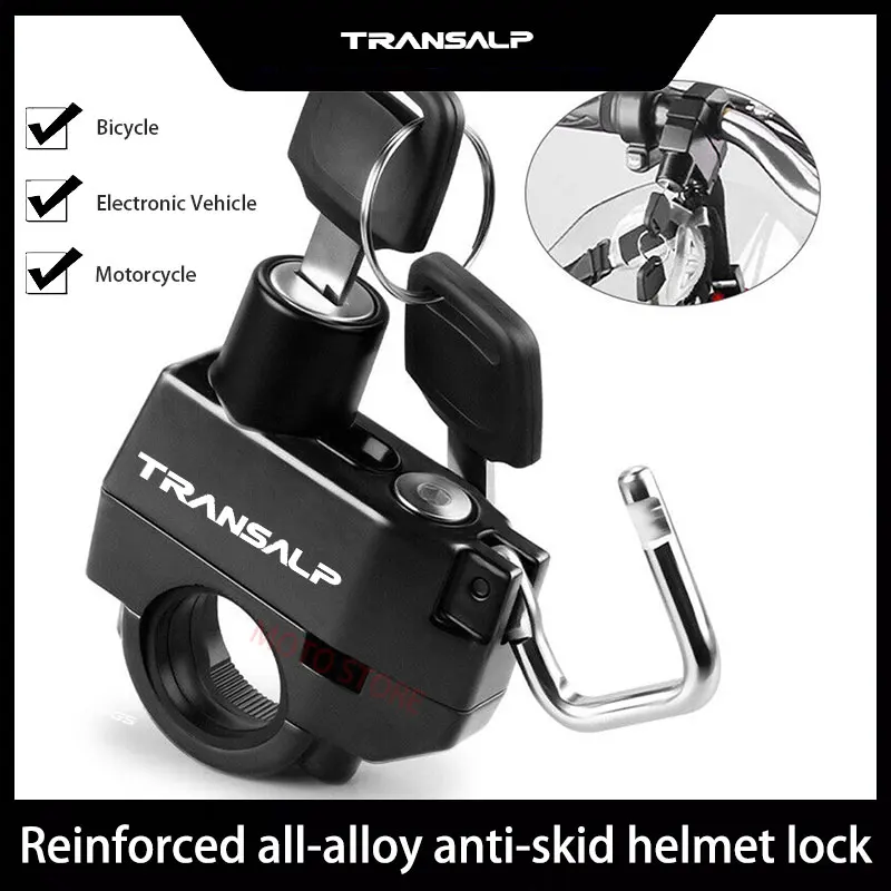 For Honda TRANSALP Helmet Lock Anti-theft Locker Locking Device Rustproof Fine Workmanship Compact Size Convenience Motorcycle S