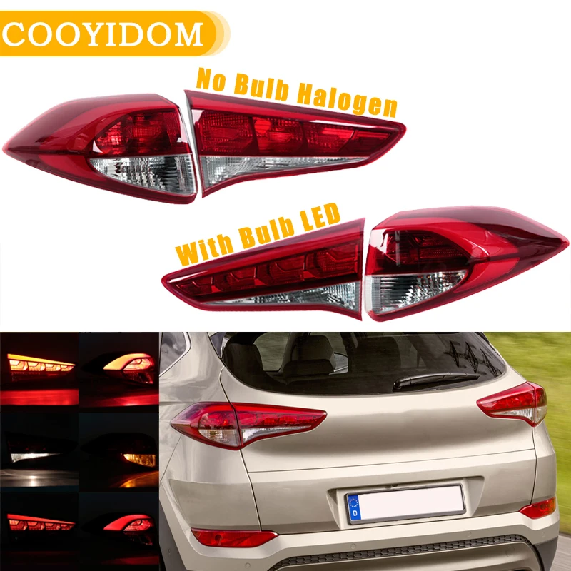 

Автомобильный светодиодный задний фонарь для Hyundai Tucson 2015-2018, сигнал багажника заднего бампера, предупреждающий стоп-сигнал 92403-D3010 92401-D3100 92402-D3100