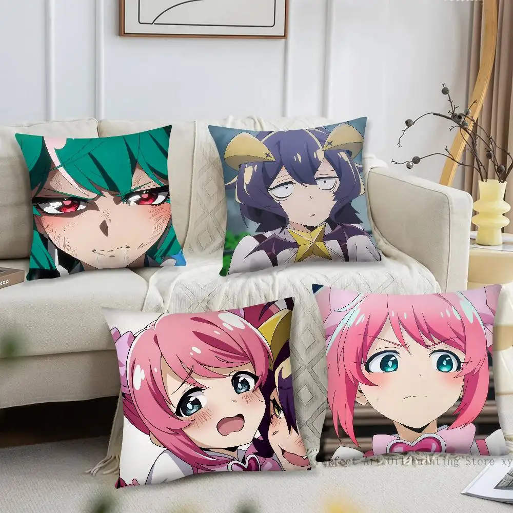 1pc Anime Gushing Over Magical Girls Pillow Case Fashion Square Pillowcase Bedroom Sofa Room Ins Decoration Leisure