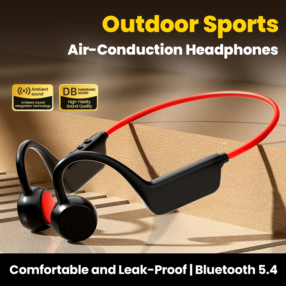 Air Conduction Open Ear Running Earbuds - Air Conduction Bluetooth 5.4 Earbuds Open