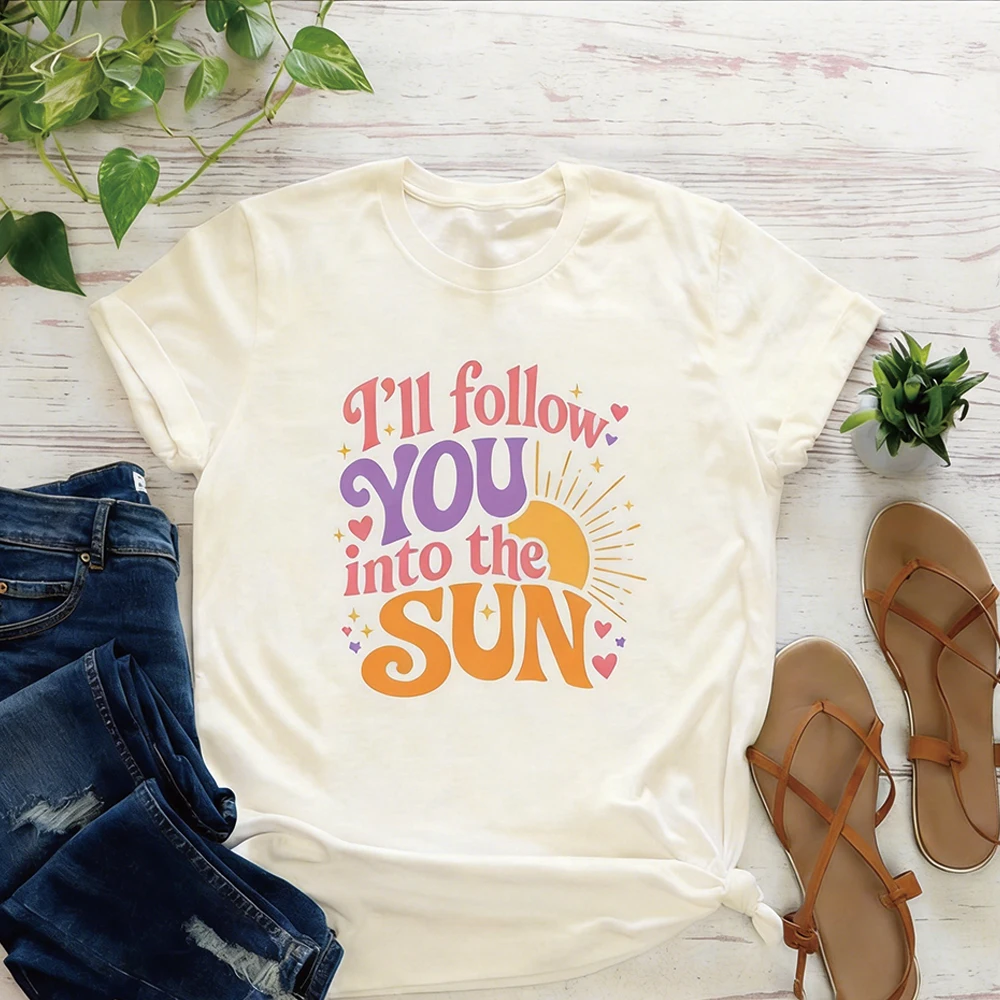 I'll Follow You Into The Sun T-Shirt K-Pop Concert Shirts Y2k Tees Kpop Tour Tshirt Unisex Short Sleeve Graphic Tops Fans Gift