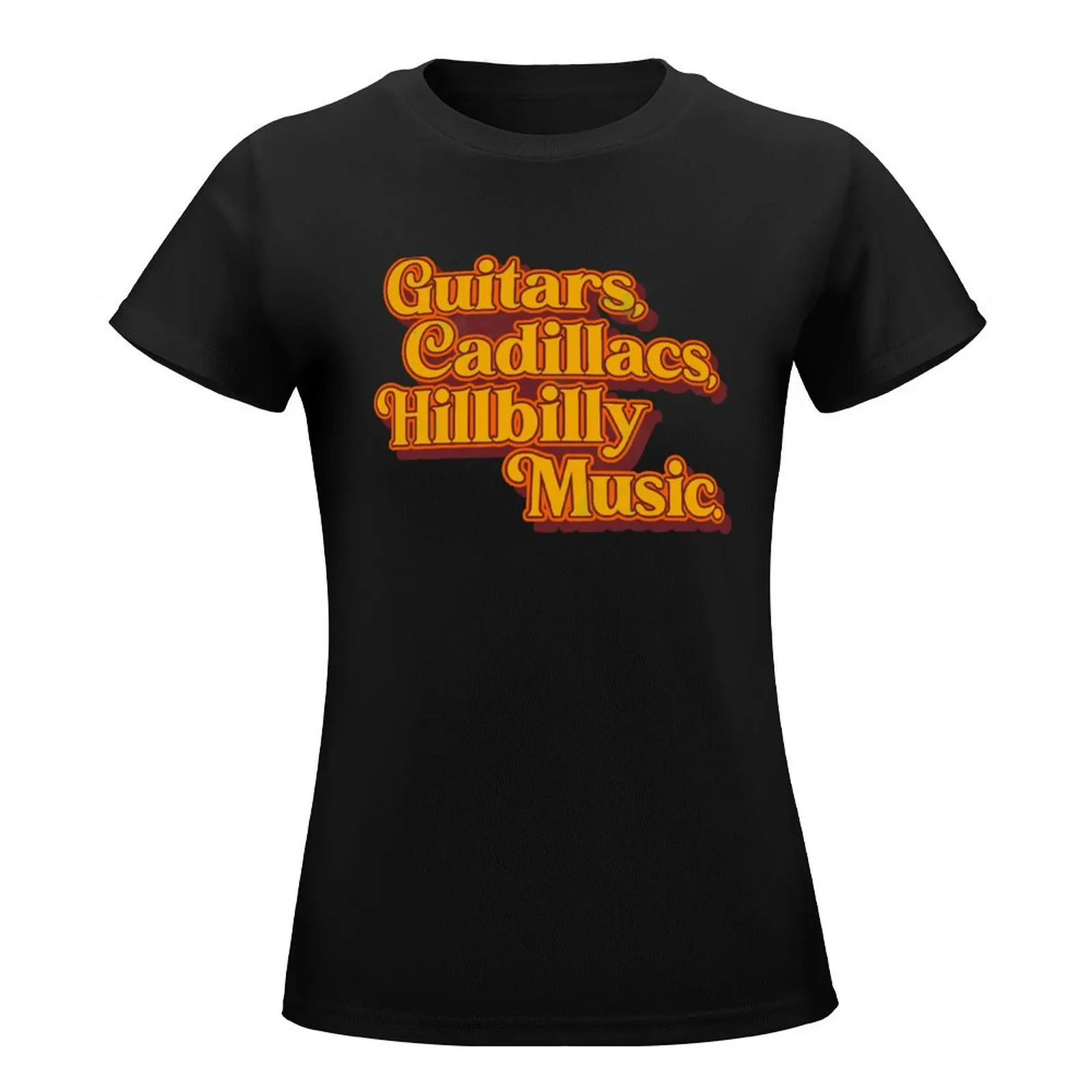 Guitars Lyrics Dwight Yoakam Tribute T-Shirt quick-drying plain t shirt Women