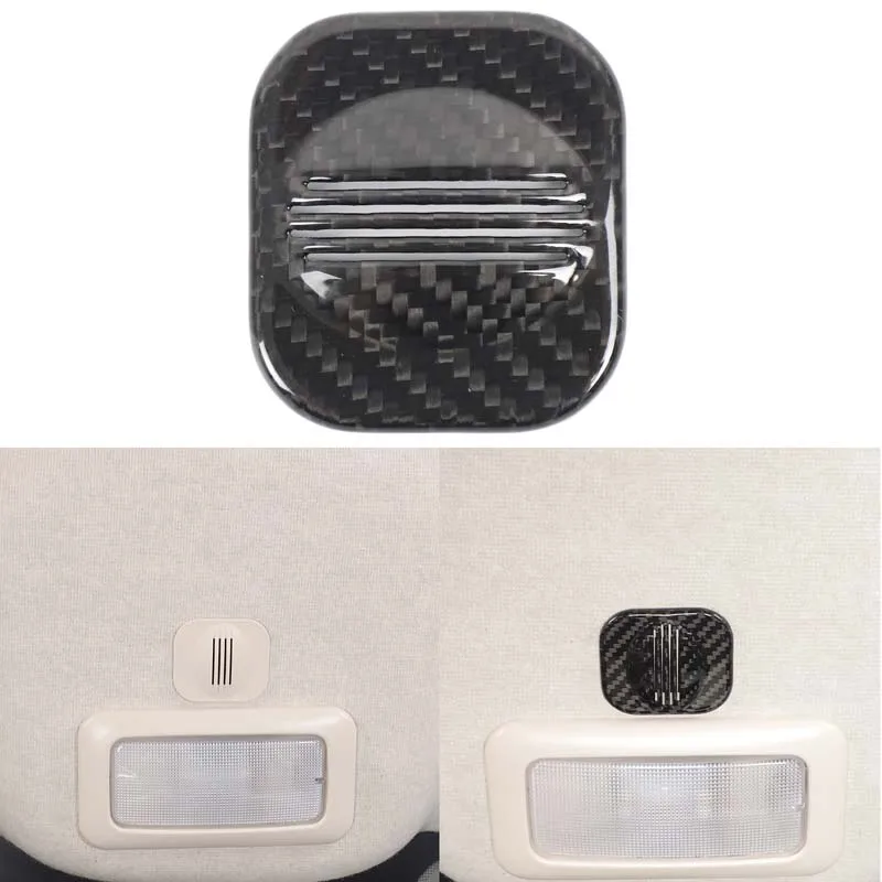 

Для Fiat 500 2016 + аксессуар для модификации салона автомобиля, украшение для микрофона, чехол из настоящего углеродного волокна