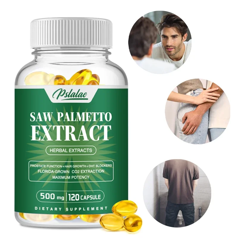 

Saw Palmetto Extract Capsules - for Prostate Health, Hair Growth, Urinary Tract Health, Frequent Urination