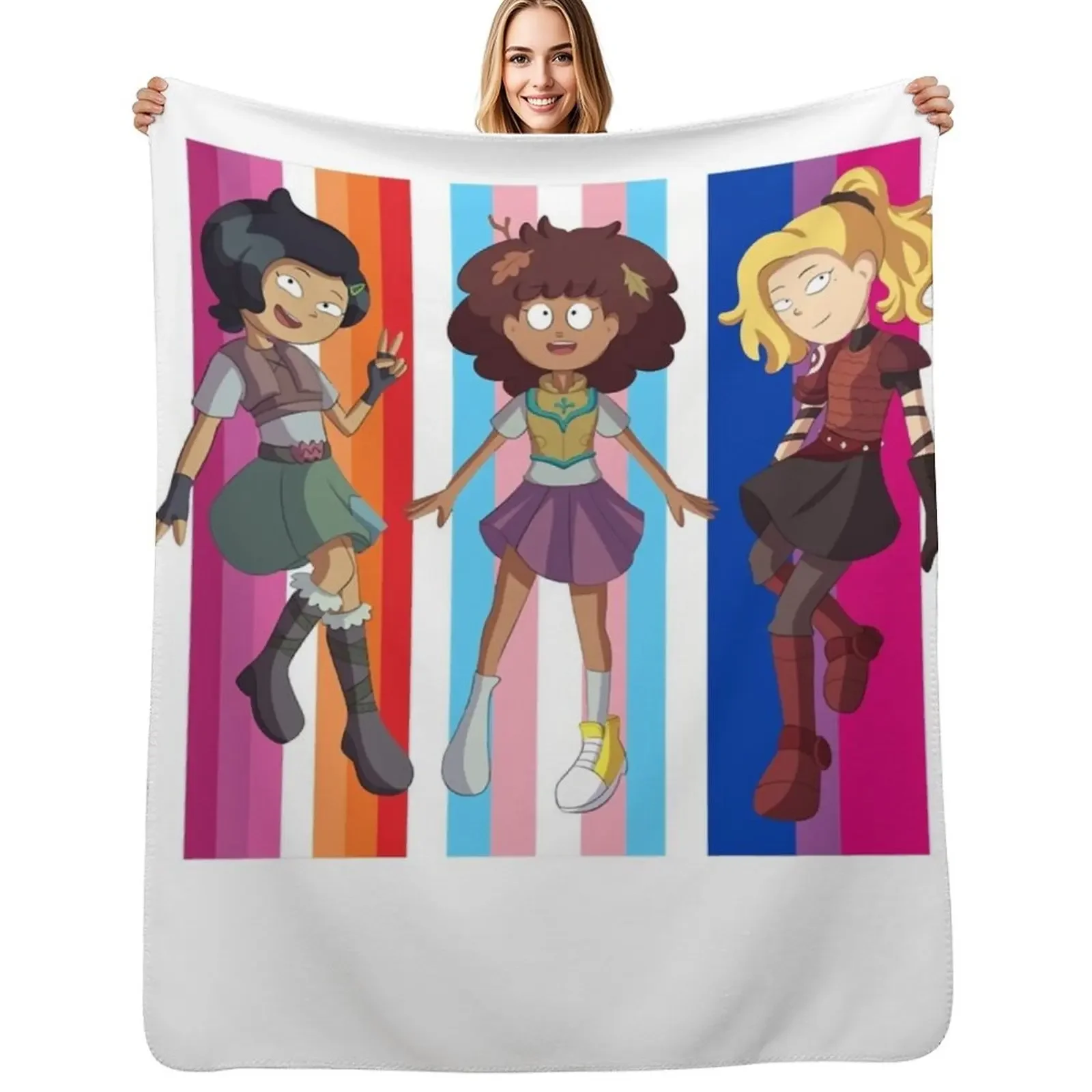 

Sashannarcy LGBT Pride Throw Blanket Decorative Beds Plaid on the sofa Hairys Luxury Designer Blanket