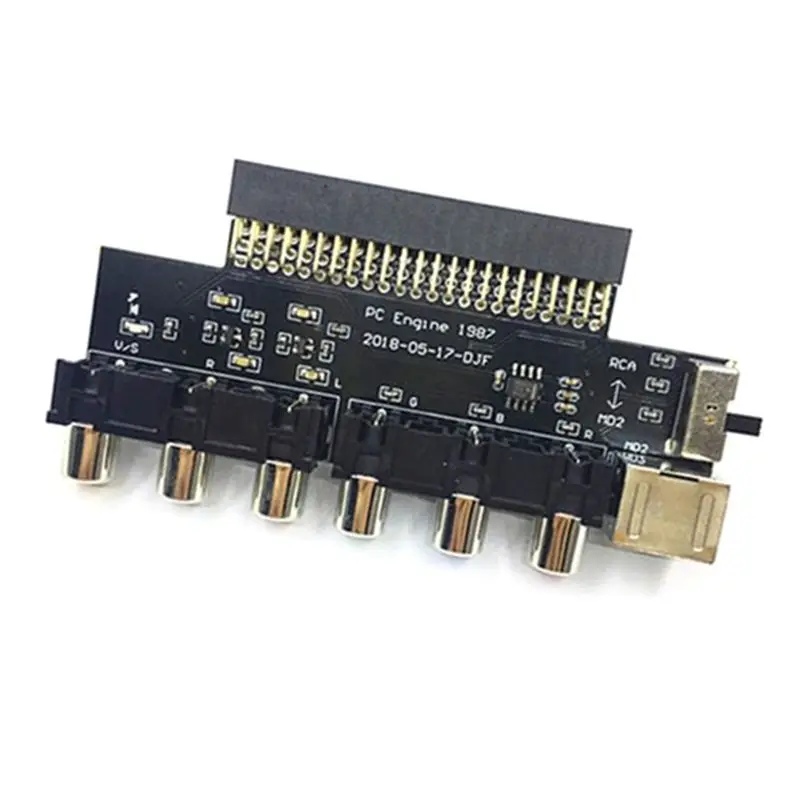 QWE-RGBS Card Video Booster RGBS Signal Output Audio Output For NEC PCE PC Engine Grafx For Grafx TV AC RGBS Conveter