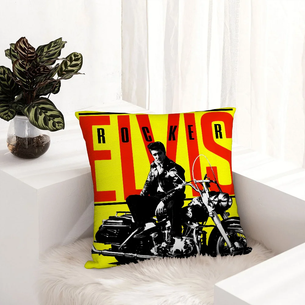 E-Elvis P-PresleyS Pillow Case Plush Fabric Soft Pillowcase Double Sided Print Sofa Cushion Cover Throw Pillow Cover