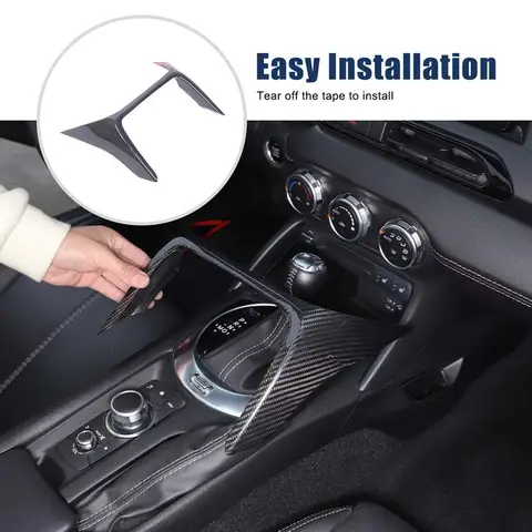 For 2016+ Mazda MX-5/Fiat 124/Abarth 124 real carbon fiber center console gearbox front decorative frame auto parts