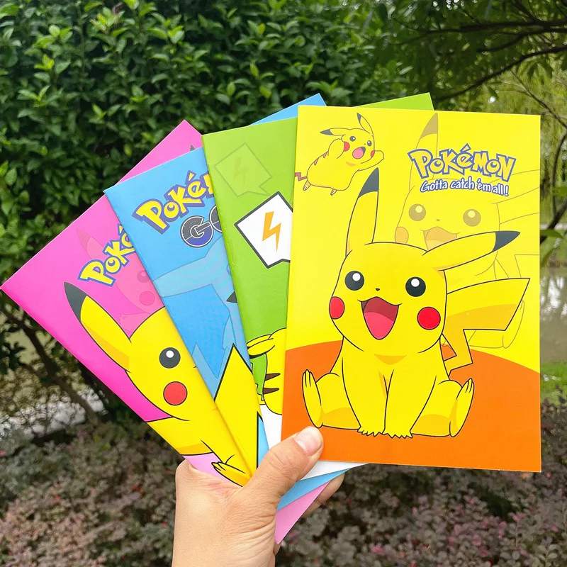 Pokemon Notebook Anime Kawaii Pikachu Diary Booklet Cartoon Student Writing Book Stationery School Supplies Children Gifts