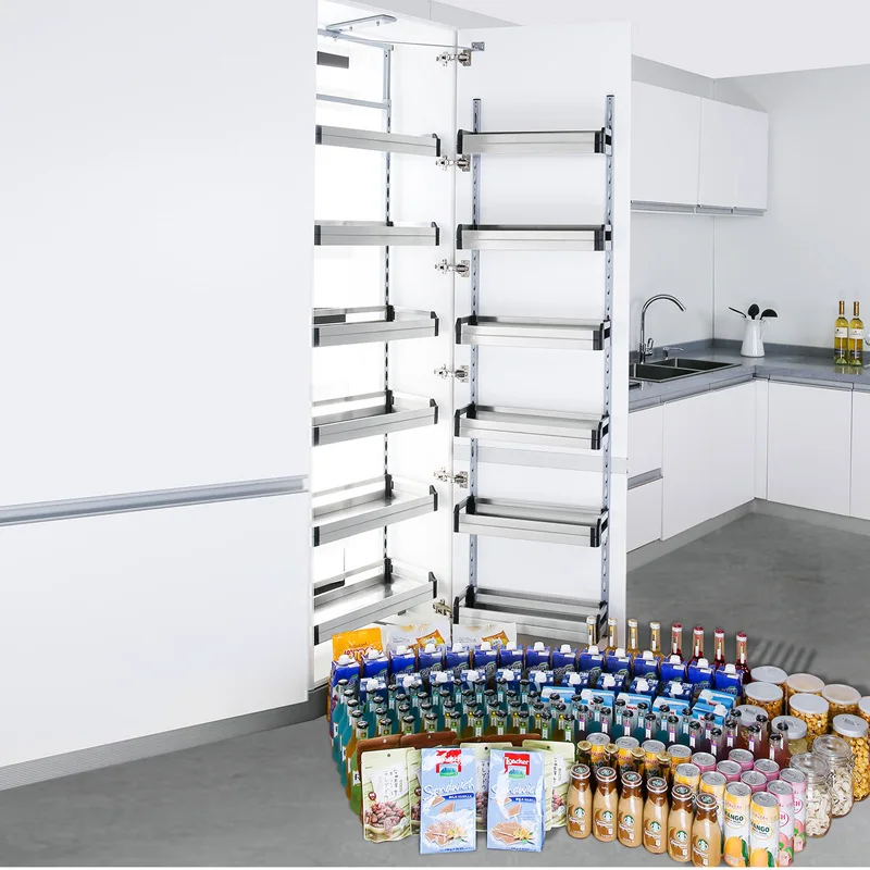 Kitchen cabinet linkage basket high cabinet basket big monster stainless steel high cabinet linkage basket large capacity