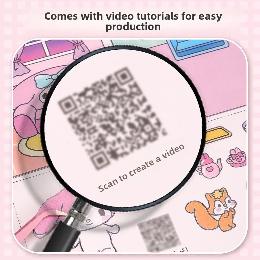 كتاب هادئ مصنوع يدويًا من سانريو، سلسلة كاملة لتخفيف التوتر بدون قطع، هدية لطيفة للعطلات مصنوعة يدويًا للطلاب