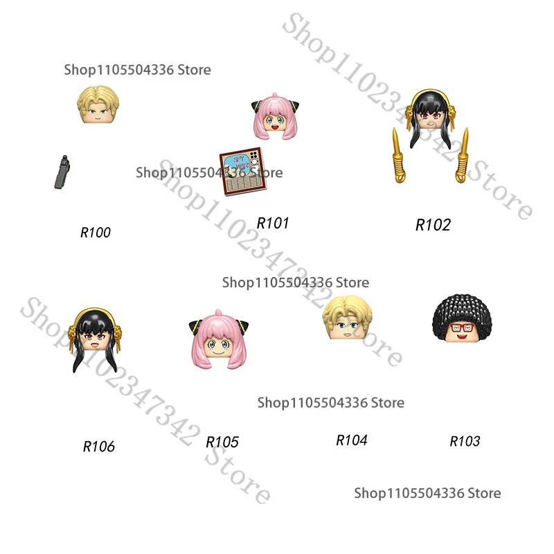 RZL0002 RZL0003 Yor Forger Anya Forger Loid Forger SPY FAMILY anime cartoon Building Blocks Mini action toy dolls assemble Gift