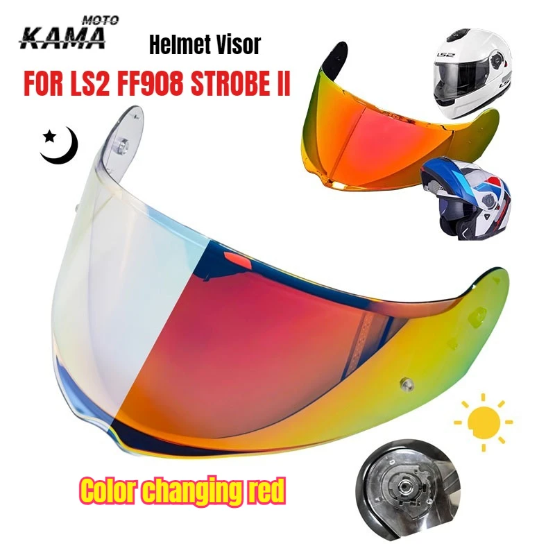 

New Arrival for LS2 FF908 STROBE II Helmet Anti-UV Color Changing Lens, Motorcycle Helmet Visor Para Moto Full Face Helmet