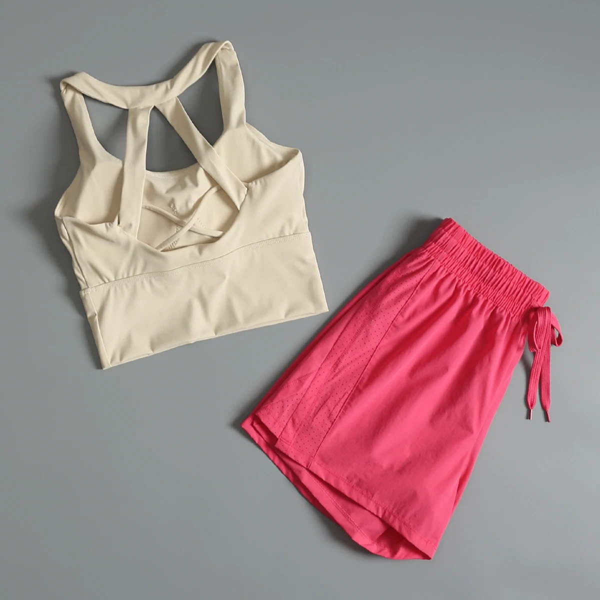 Running suit for women with chest pad exercise yoga vest in summer high-end professional gym training morning jogging