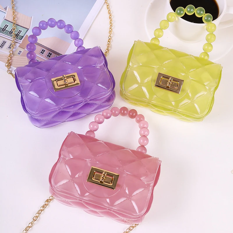 1PCS Transparent PVC Coin Purse With Keyring For Girls Cute Small Wallet ID Card Holder Business Card Purse