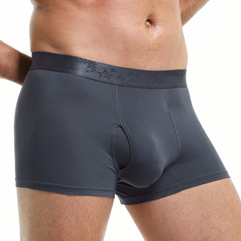 

2PCS, men's briefs, men's underpants, comfortable and breathable, youth four-cornered pants, shorts
