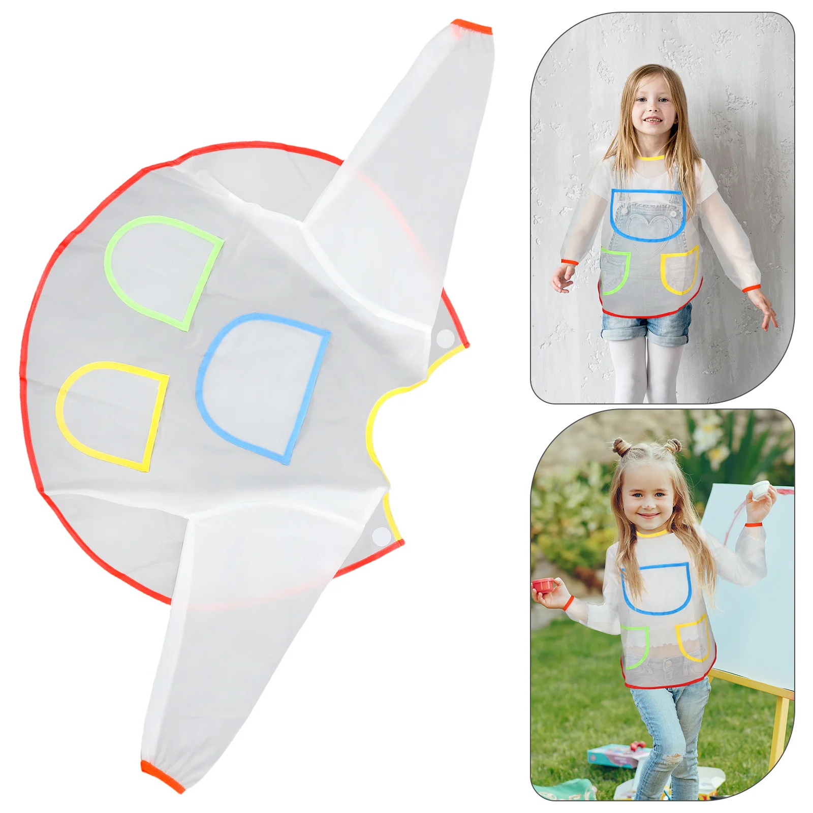 

Waterproof Painting Apron For Kids Long Sleeved Children Smock With 3 Large Pockets Ideal For Art Craft School Projects