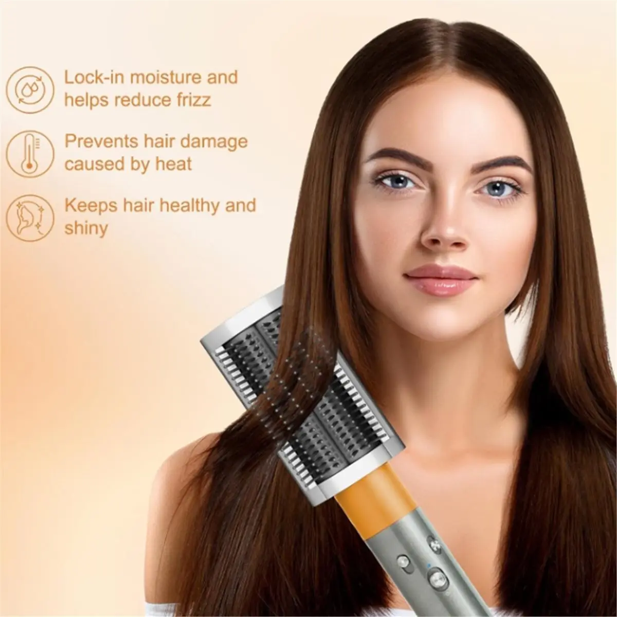 

(A61K) Firm Smoothing Brush for Dyson Airwrap, Hair Stying Drying Comb for Frizee-Prone Hair to Smoothing and Straight