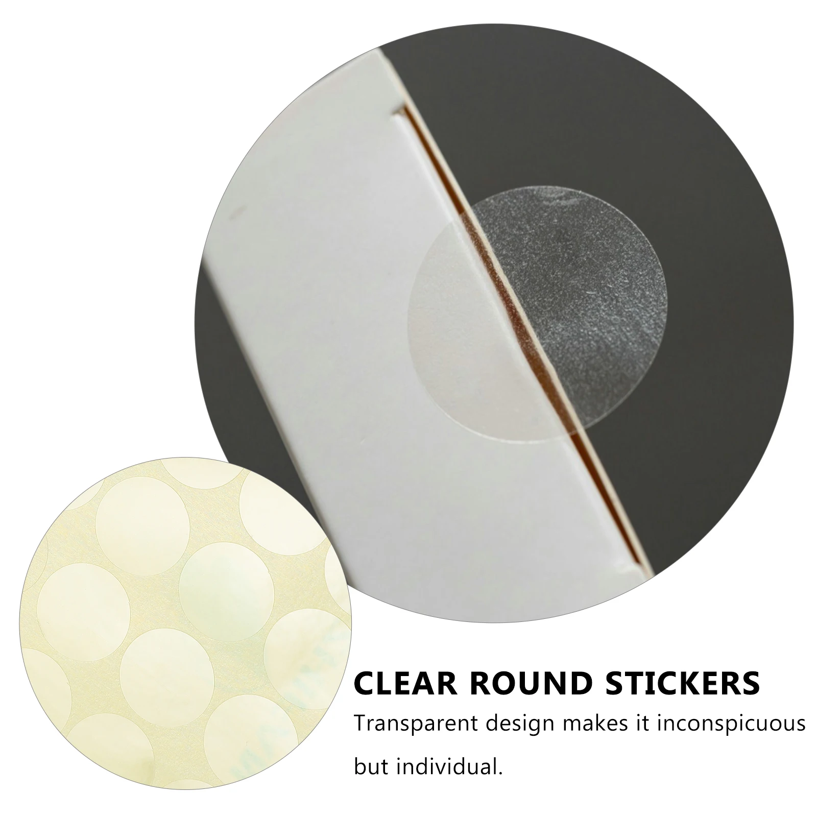 

10000pcs Clear Self-Adhesive Stickers Transparent Sealing Labels Round Removable Easy Peel Off For Candy Bags Packaging Diy
