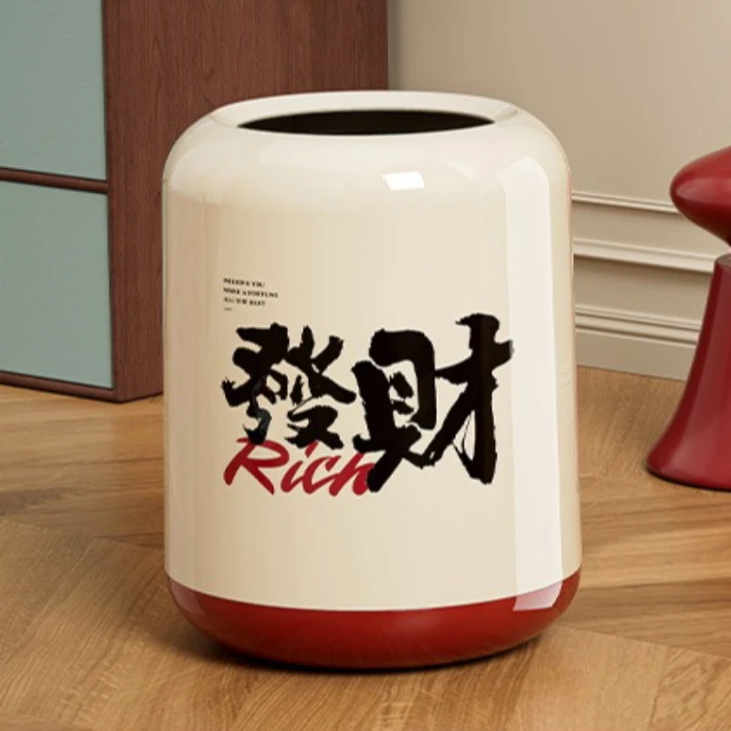 

High-end Feel Waste Bins Double-layer Plastic Large-capacity Simple Household Lidless Waste Bins Living Room Home Basurero JTW