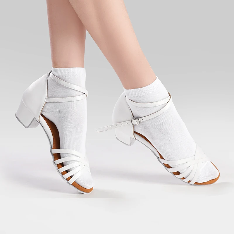 Girls Women Latin Socks White Short Dance Socks Dance Pilates Yoga Socks Kids Boys Breathable Latin Dance Socks 3 pairs