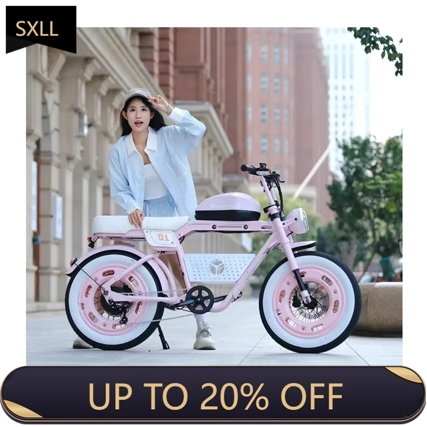 

SXLL 2024 New Town Girl Motorcycle MTB Off-Road Fat Bike Electric Super Beach Off-Road Bike Endurance Race 500W Ladies Motorcycl