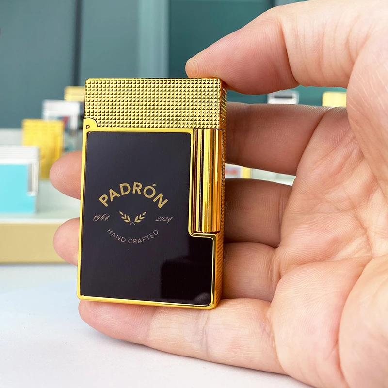 

Новая памятная серия, роскошная зажигалка с одним и двойным пламенем Ping Sound, бутановая зажигалка для курения сигарет с натуральной краской 19027