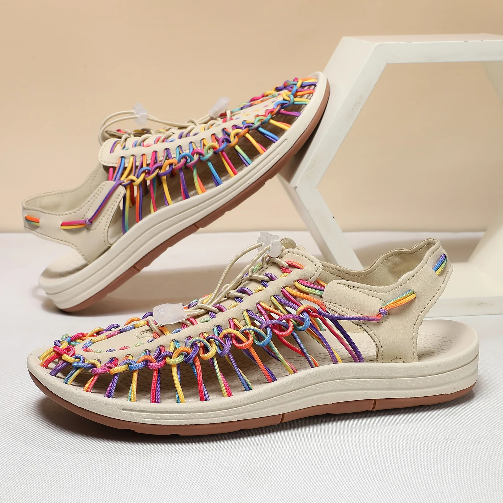 Summer New Shoes for Men Women Fashion Sandals Outdoor Sport Casual Shoes Man Elastic String Beach Shoes