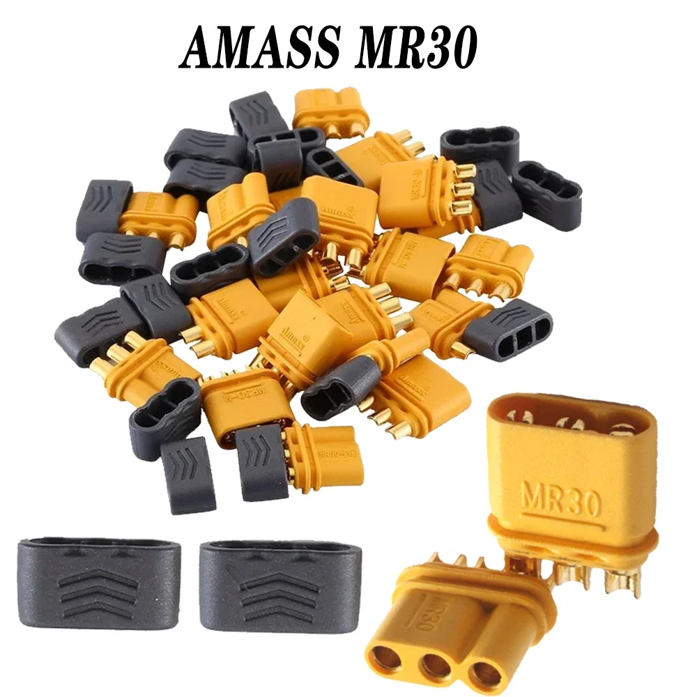 AMASS Plug MR30  Male Female Connector with Sheath  For RC Multicopter Airplane Lipo Batter Toy Part