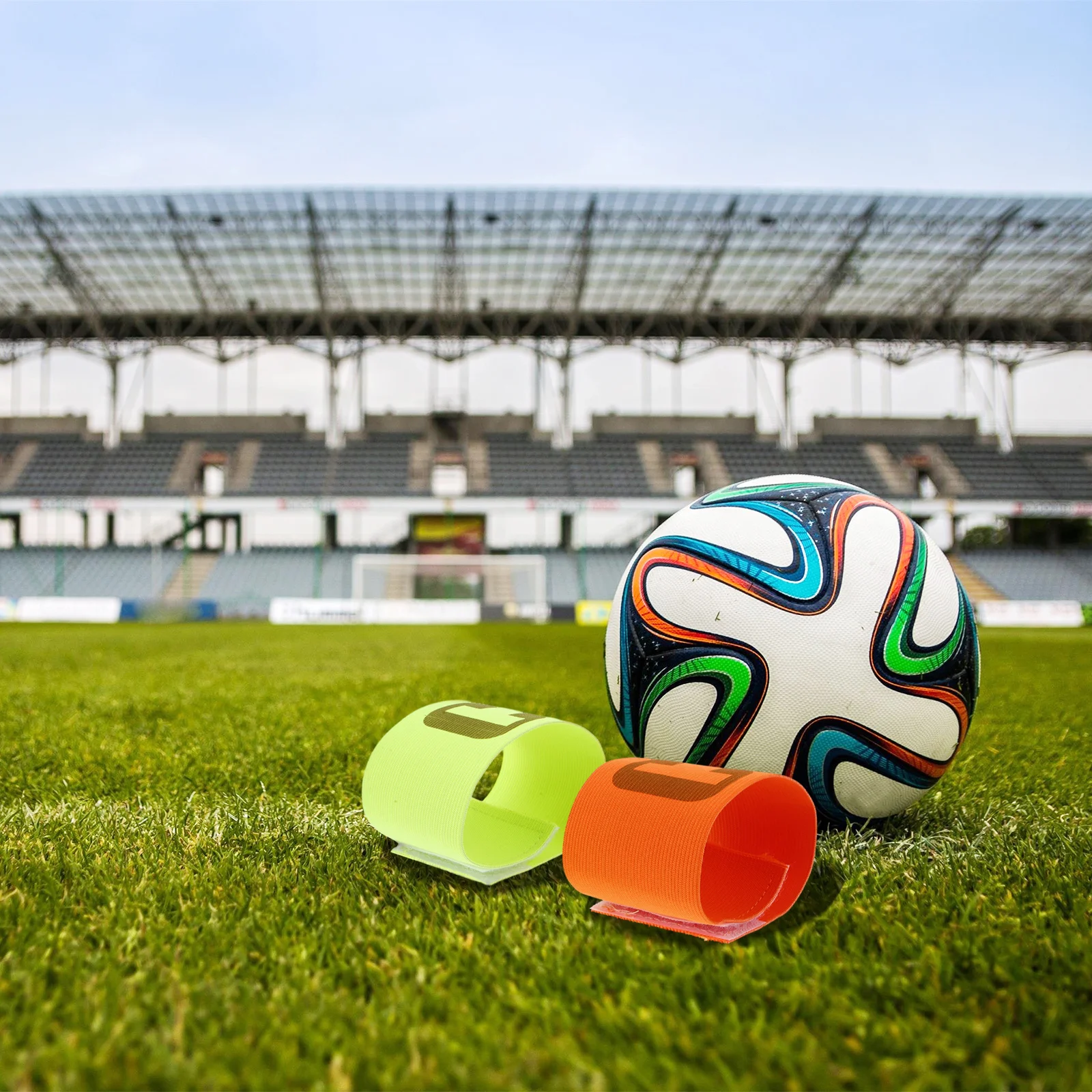 

4pcs Football Captain Armband Soccer Team Mark Band Wear-Resistant Sports Armbands For Basketball Baseball Hockey Activities