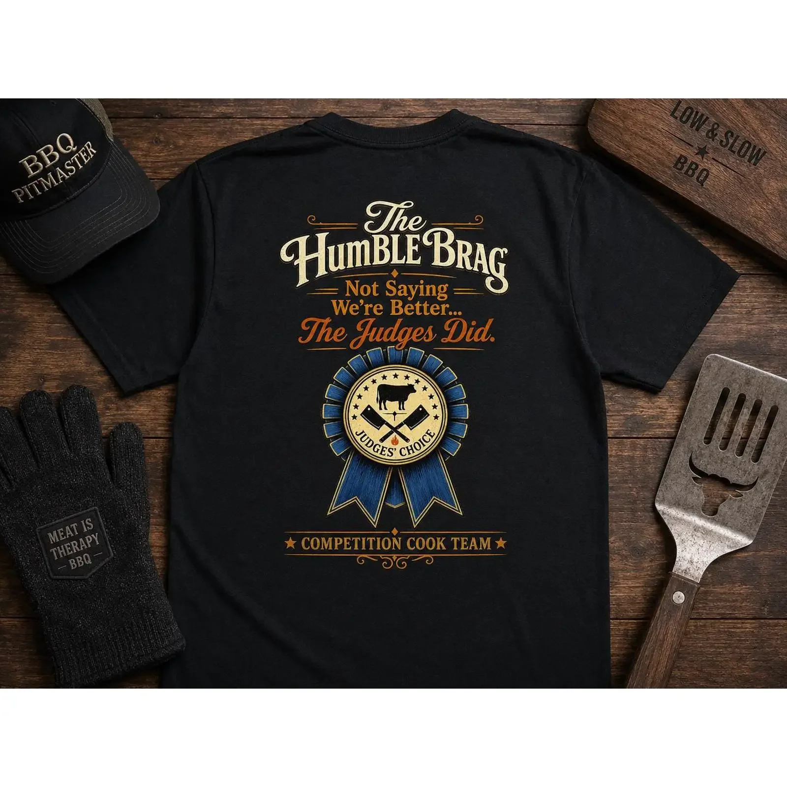 Humble Brag BBQ Team T Shirt Competition Cook Pitmaster ContesT vintage Washed graphic Breathable designer clothes fashion