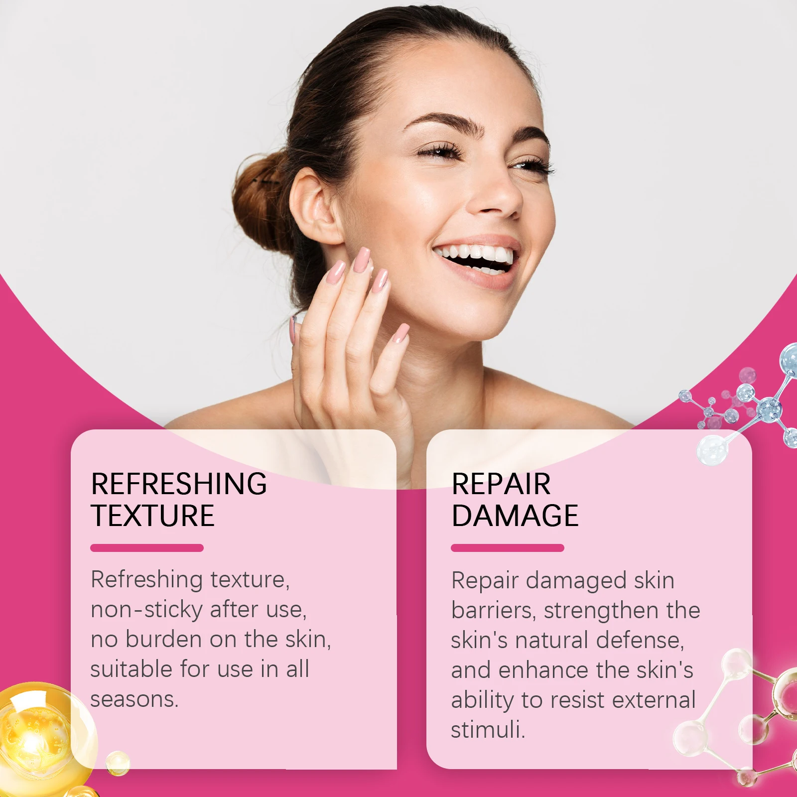Peach Retinol Cream Smoothing Brightening Skin Anti Acne Reduce Itching Redness Prevent Dryness Moisturizing Repair Skin Care