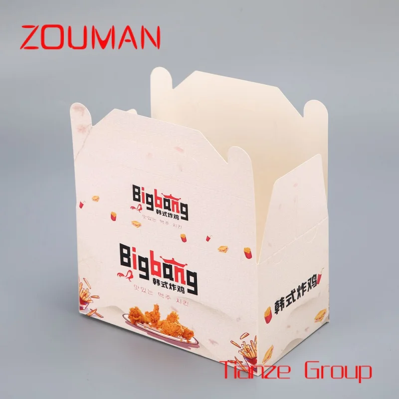 Custom , Fried chicken shop paper packaging box fried chicken packaging boxes disposable boxes food packaging