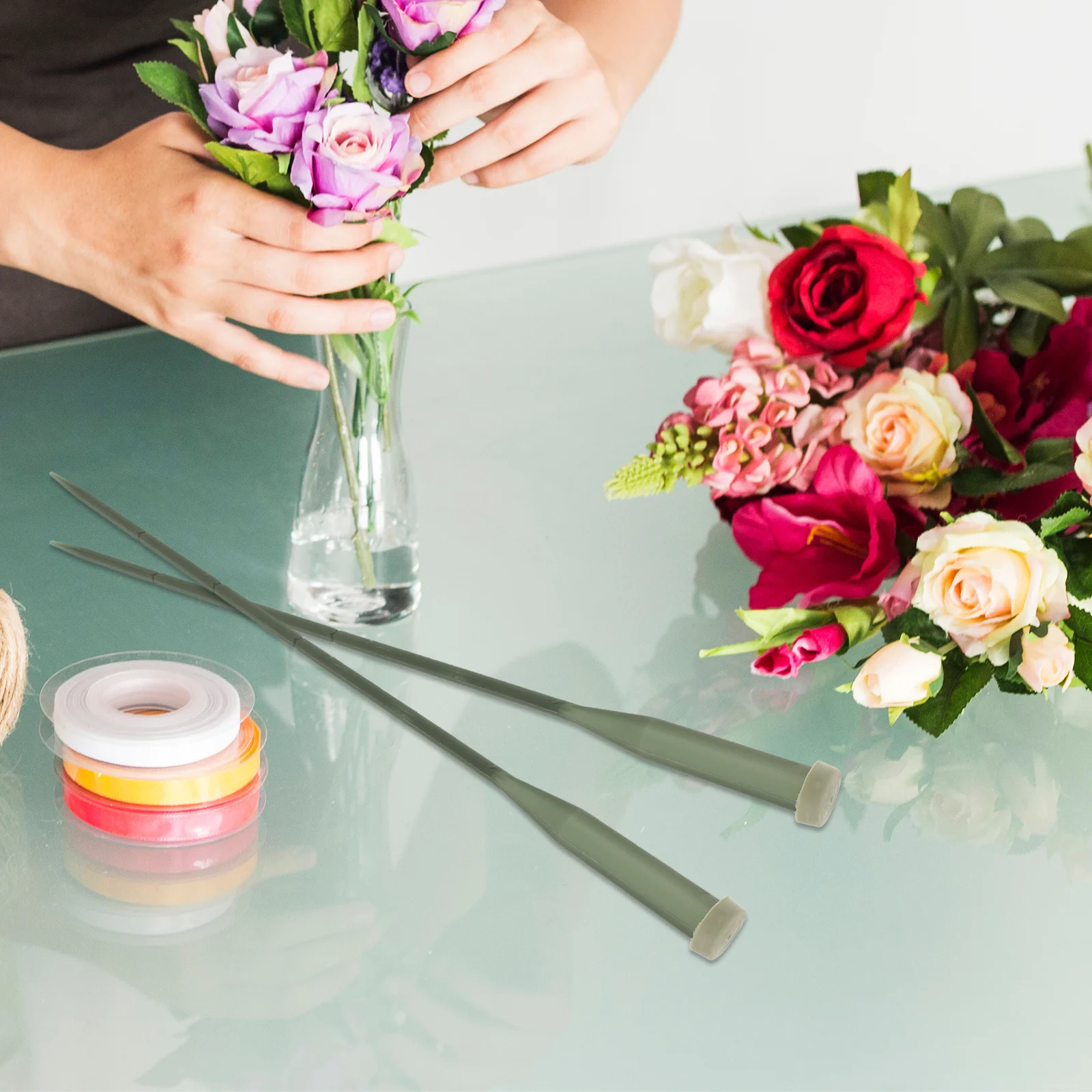 قوارير الزهور البلاستيكية 100 قطعة أنابيب تخزين المياه لترتيب الزهور حاوية التغذية حفظ الطازجة إمدادات البستنة #3