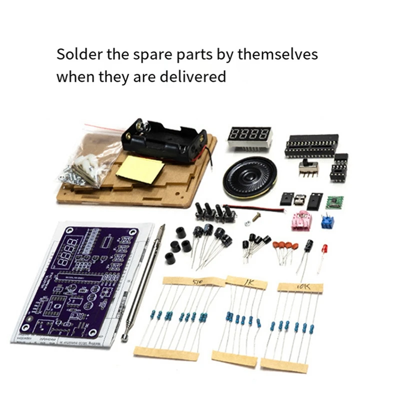 Radio Assembly Kit FM Circuit Board Making Microcontroller DIY Electronic Production Soldering Practice Loose Parts Accessories