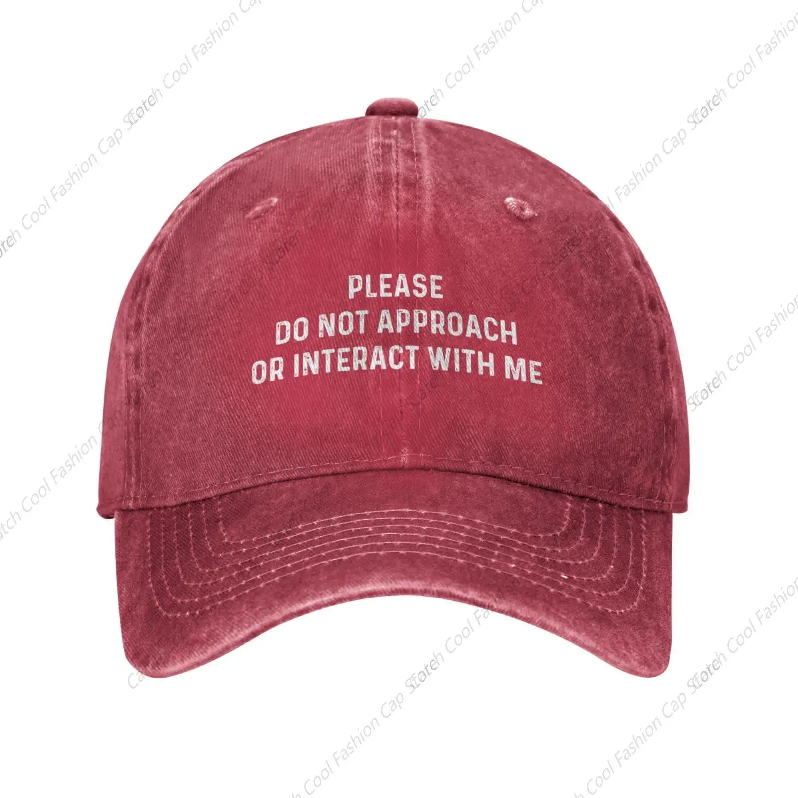 

Please Do Not Approach Or Interact with Me Baseball Cap for Men Women Vintage Trucker Denim Hat Washed Cotton Fashion Unisex