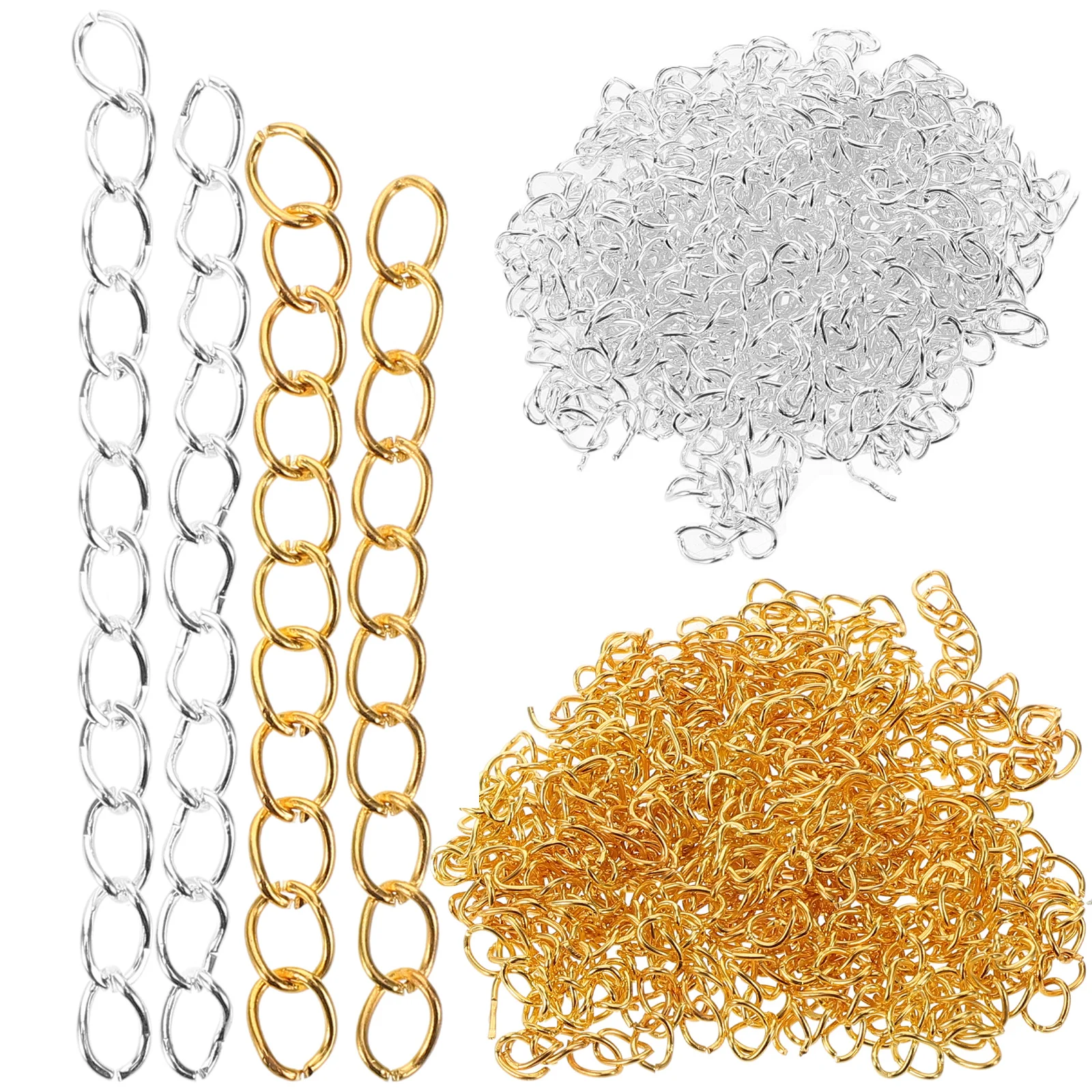 

100pcs Tail Chain Extender For Jewelry Making Adjustable Necklace Bracelet Anklet Extension Craft Diy Findings Metal Chain Links