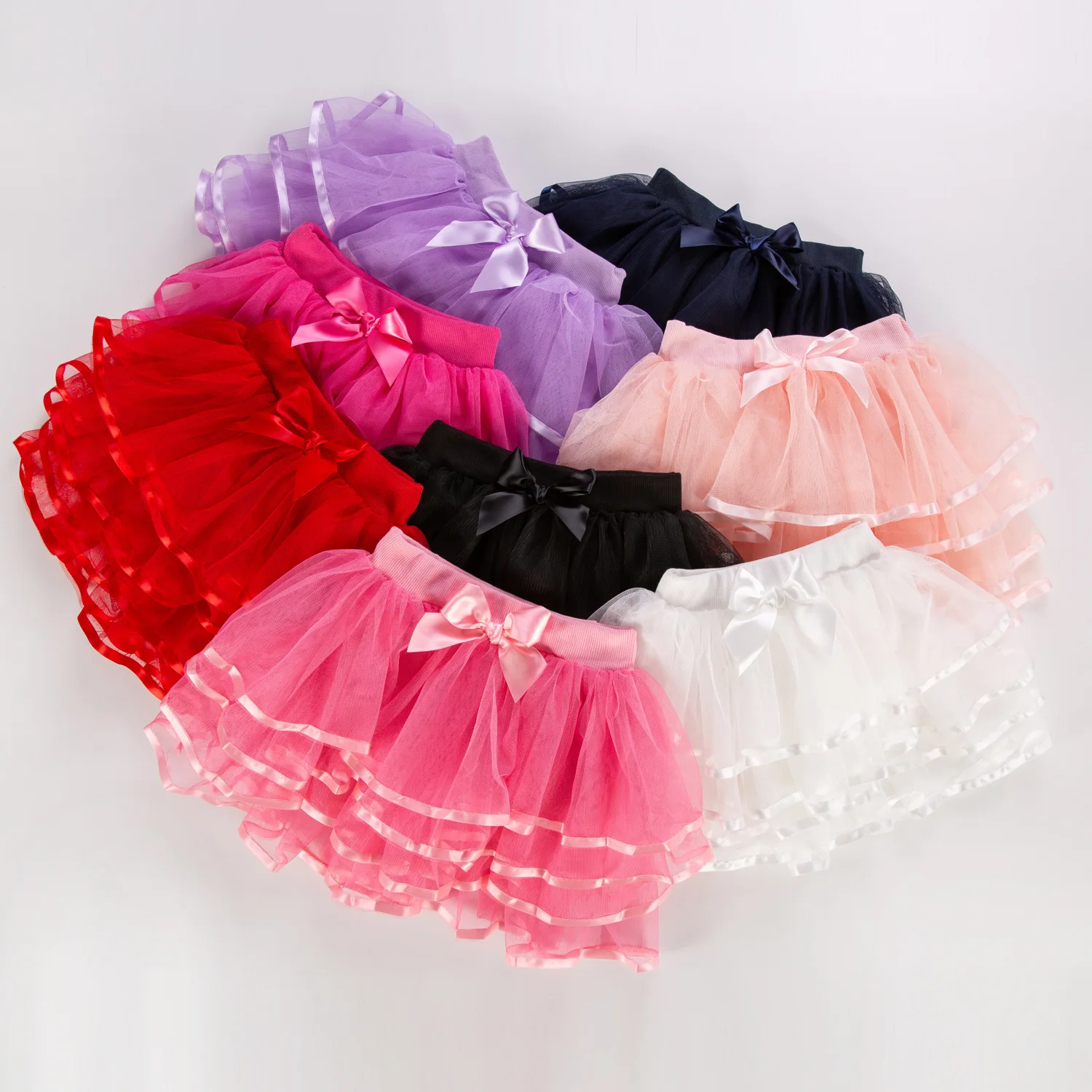 Baby Girl Cake Tulle Tutu Skirts Pettiskirts Fluffy Kids Ballet Skirts for Party Dance Princess Ball Gown Children Short Skirt