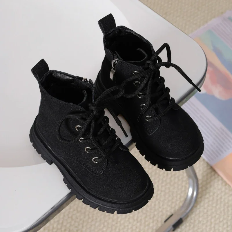 

2025 Children Casual Short Boots for Girls Boys Winter New Fashion Korean Styel Soft Bottom Anti-slippery Versatile Catwalk Shoe