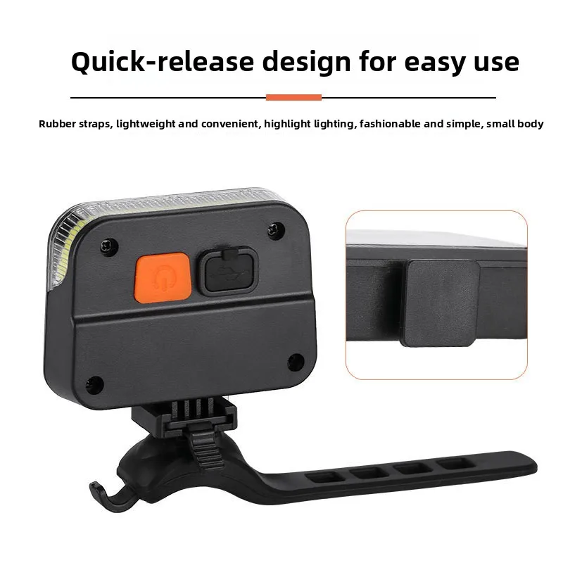 Multifunctional Super Bright Mini Bike Front Light - USB Rechargeable Backpack Buckle Flashlight